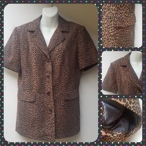VTG 80s Leopard Print Blazer